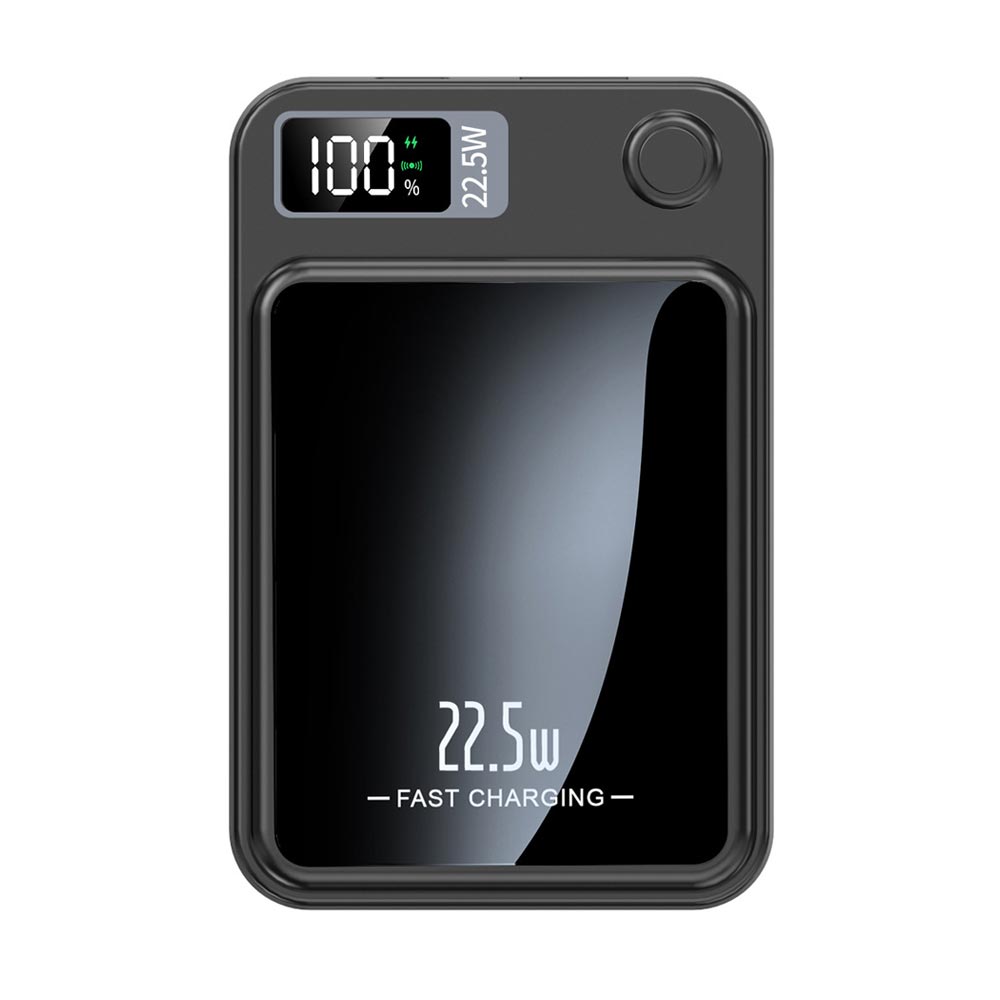 263401 SİDE 5.000 MAH HIZLI ŞARJ MAGSAFE SİYAH POWERBANK - Görsel 1