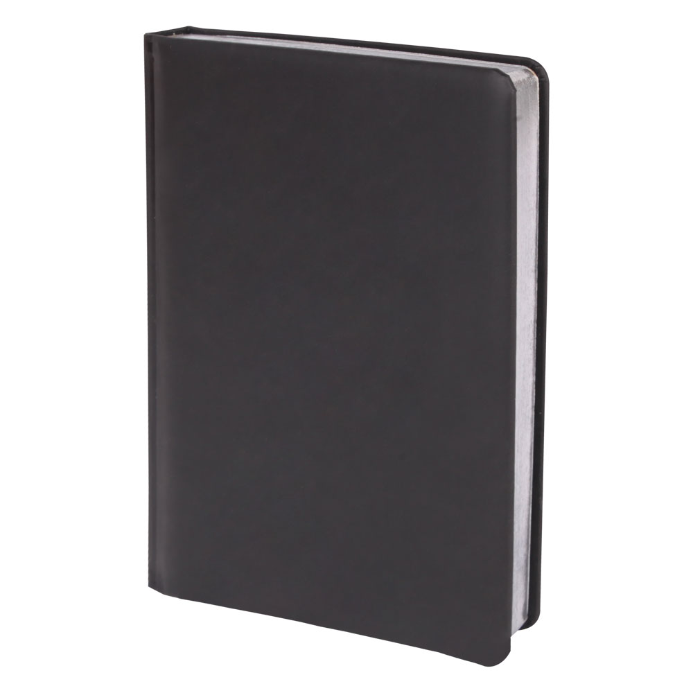 307034 ŞAŞMAZ SİYAH-GÜMÜŞ KENAR YALDIZLI DEFTER (17X24 CM) - Görsel 1