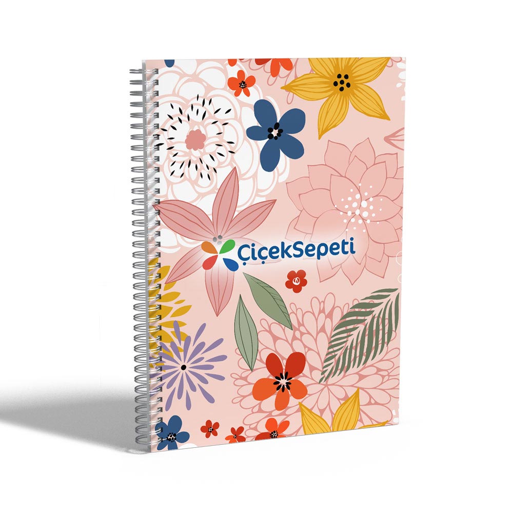 3084 GÖLBAŞI KUŞE MUKAVVA SIVAMA SPİRALLİ AJANDA (17X24 CM) - Görsel 1