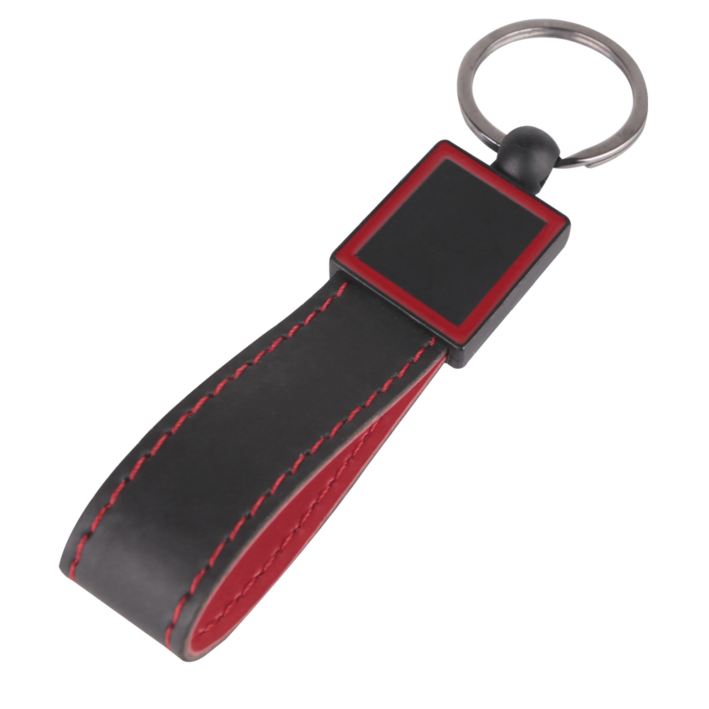 336004 KAÇKAR KIRMIZI DERİ ANAHTARLIK - Görsel 1