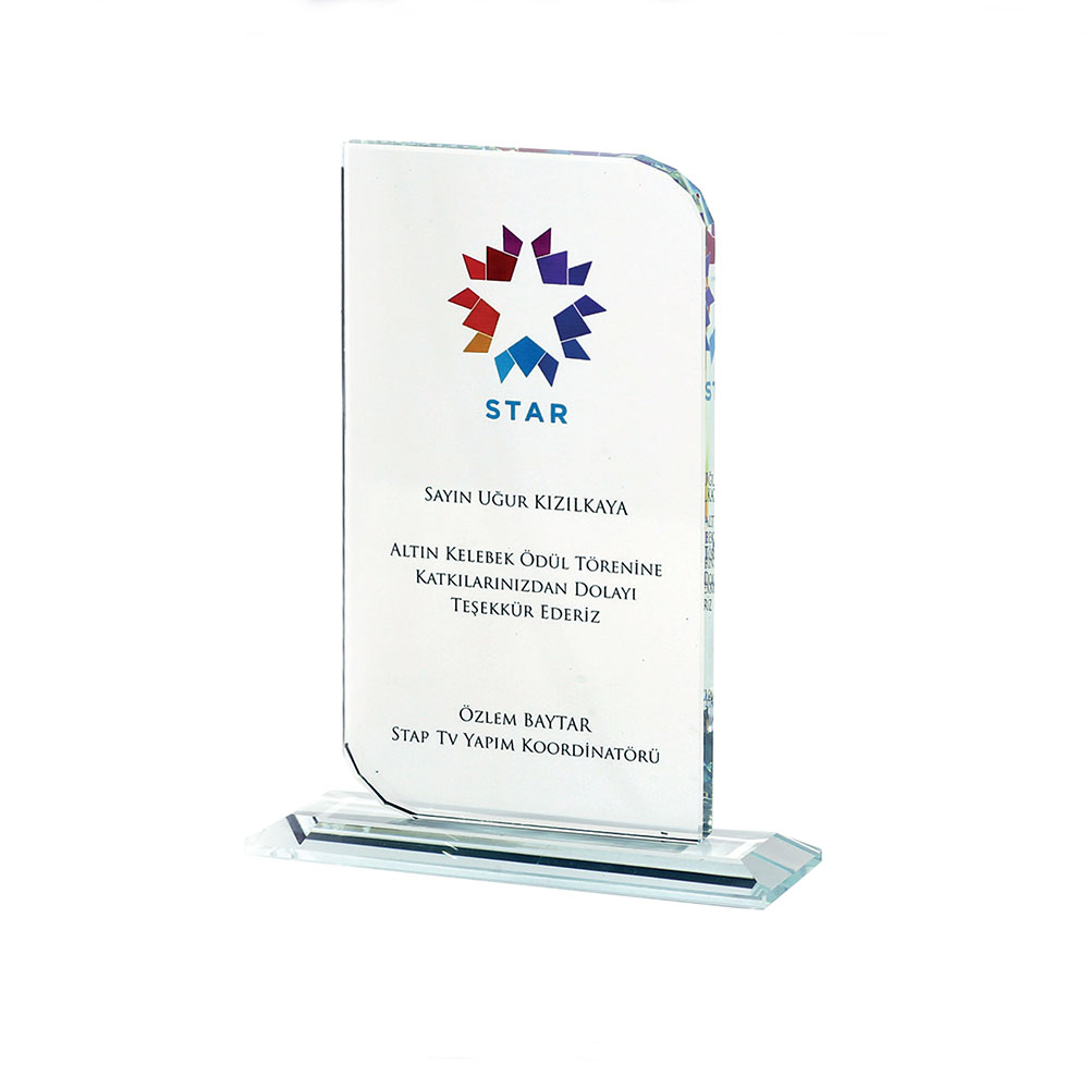486631 PINAR KRİSTAL PLAKET - Görsel 1