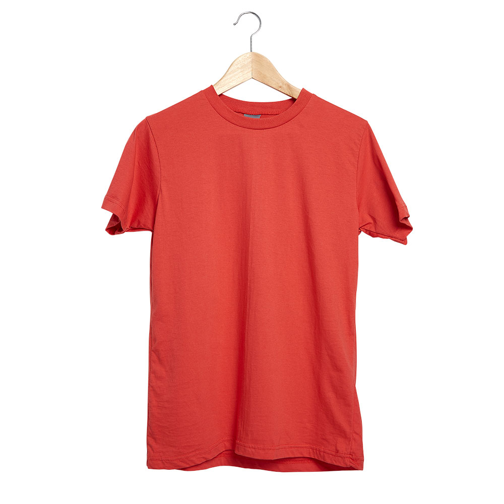 488704 GARDENYA KIRMIZI M SIFIR YAKA T-SHİRT - Görsel 1