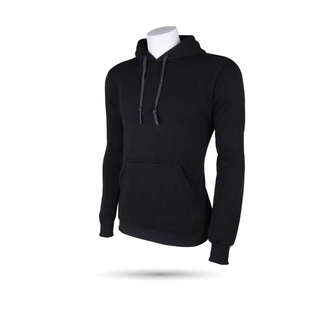 489801-L KEŞİF KANGURU CEPLİ SİYAH L SWEATSHİRT - Görsel 1