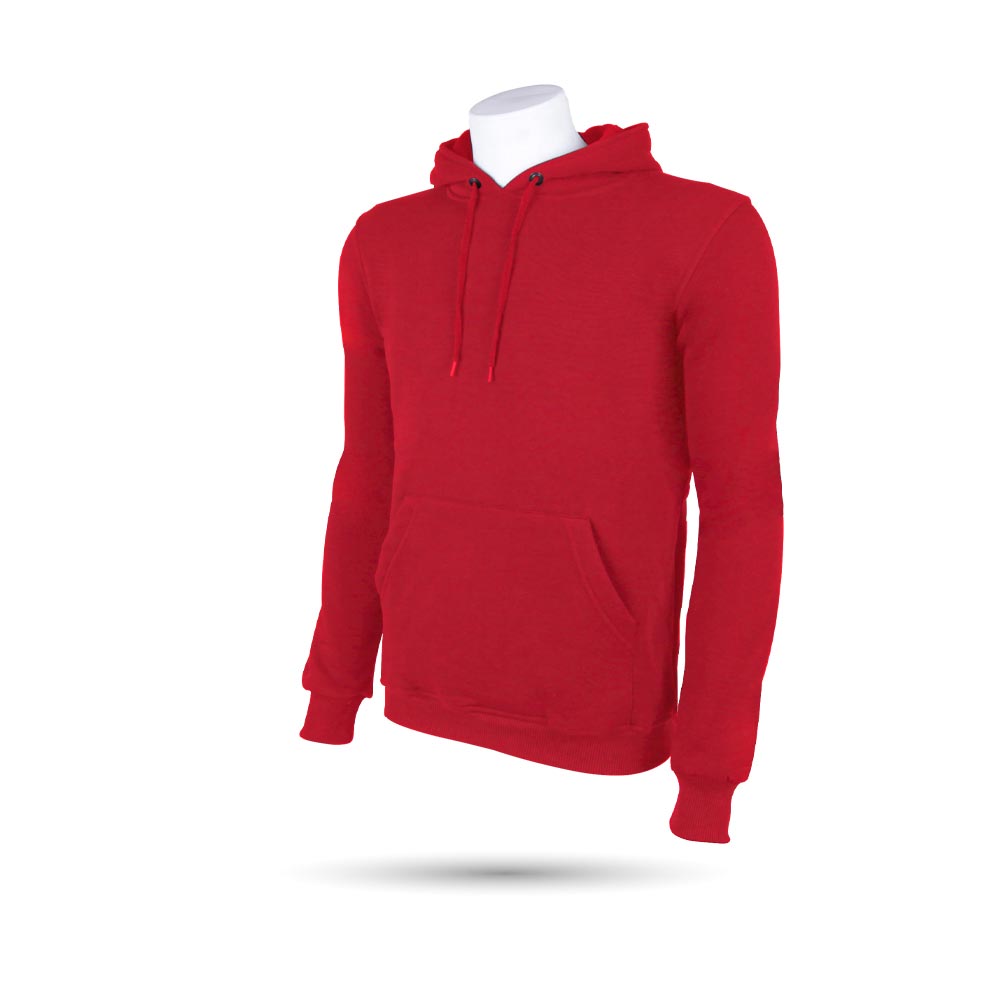 489804-M KEŞİF KANGURU CEPLİ KIRMIZI M SWEATSHİRT - Görsel 1