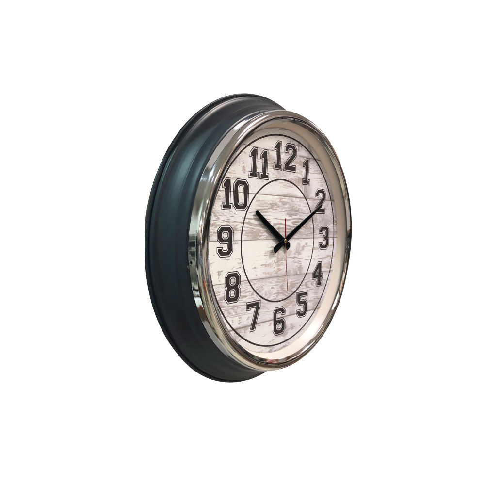 500217 KİBELE201 FÜME METAL KASA DUVAR SAATİ (505 MM) - Görsel 1