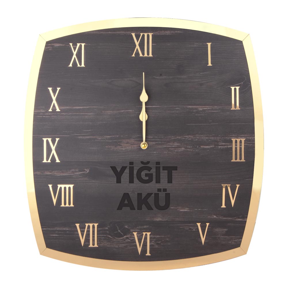 502701 FLORA AHŞAP DUVAR SAATİ (410X410 MM) - Görsel 1