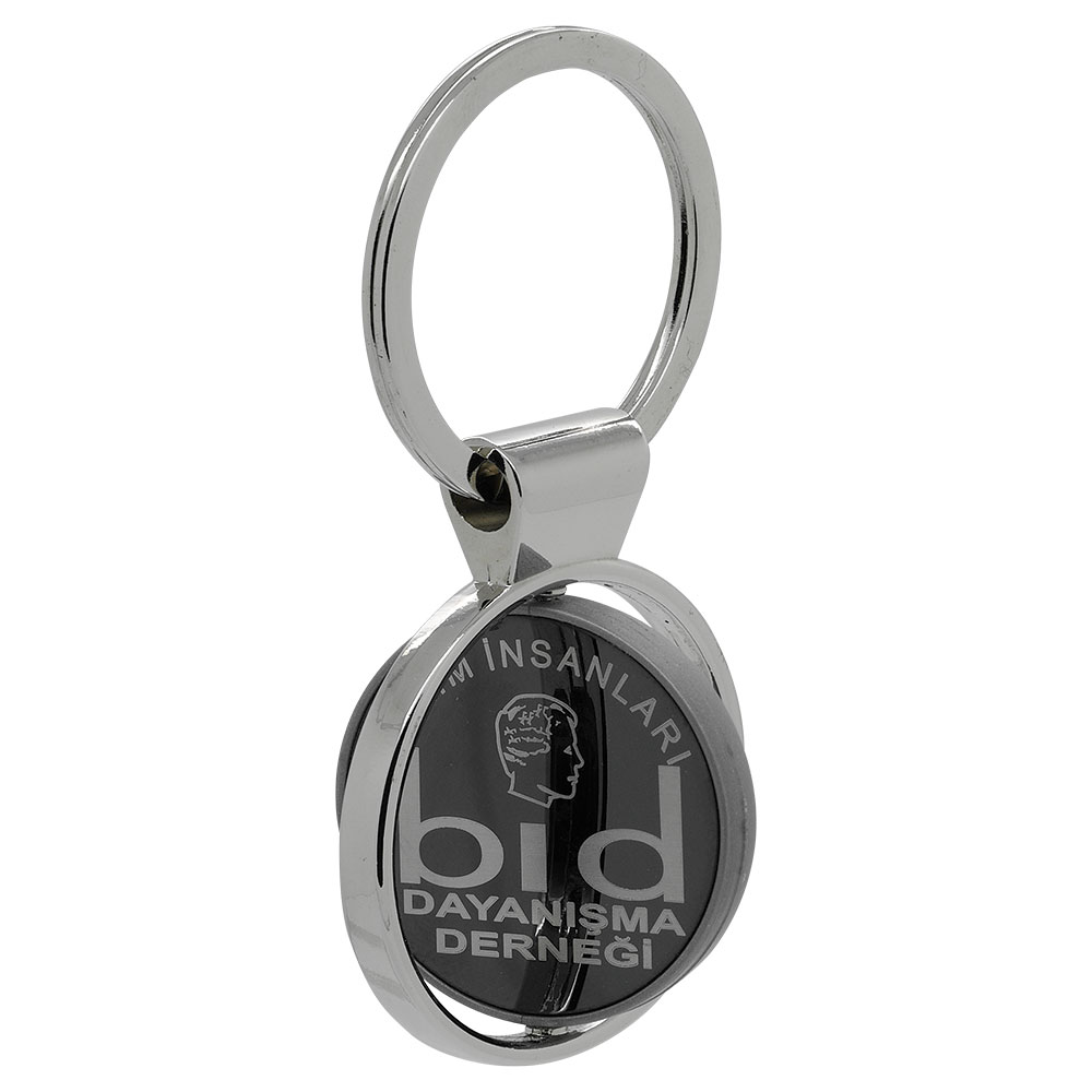 506701 AĞAÇOLUK ÇİFT YÖN METAL DÖNER ANAHTARLIK - Görsel 1