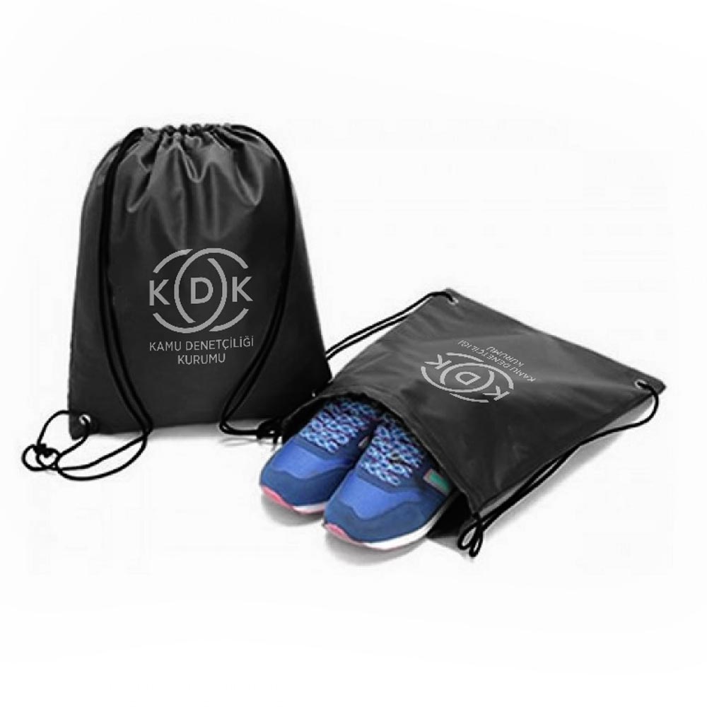 507201 ADAL SİYAH İP BÜZGÜLÜ ÇANTA - Görsel 1