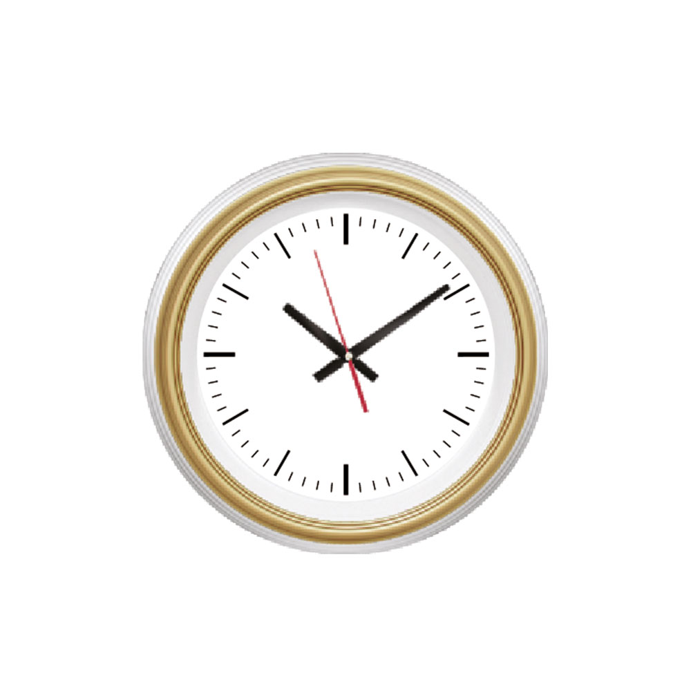 626643 SEDNA526 ALTIN-BEYAZ BRİSTOL KADRAN DUVAR SAATİ (400 MM) - Görsel 1