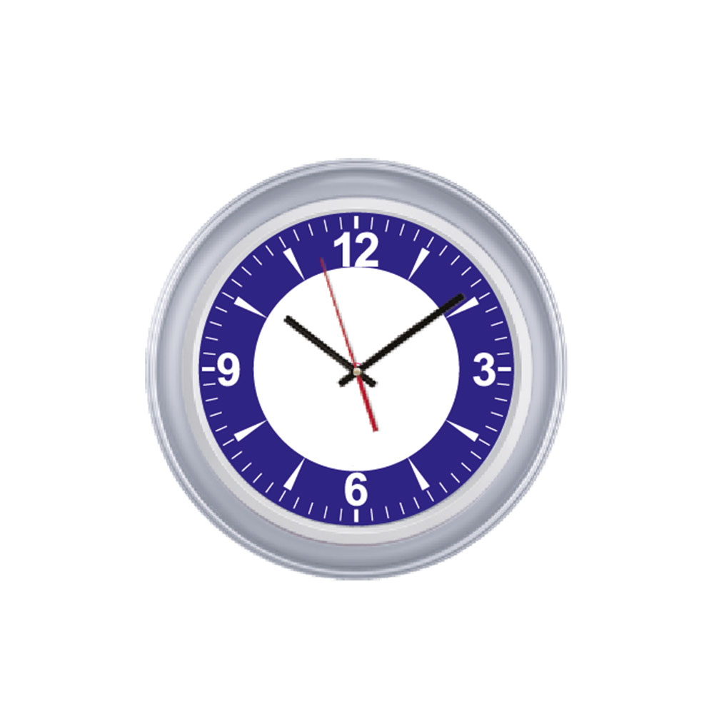 626820 BENDİS509 GÜMÜŞ BRİSTOL KADRAN DUVAR SAATİ (400 MM) - Görsel 1