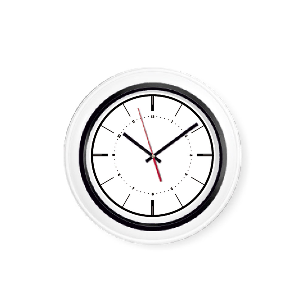 626849 BENDİS509 SİYAH-BEYAZ BRİSTOL KADRAN DUVAR SAATİ (400 MM) - Görsel 1