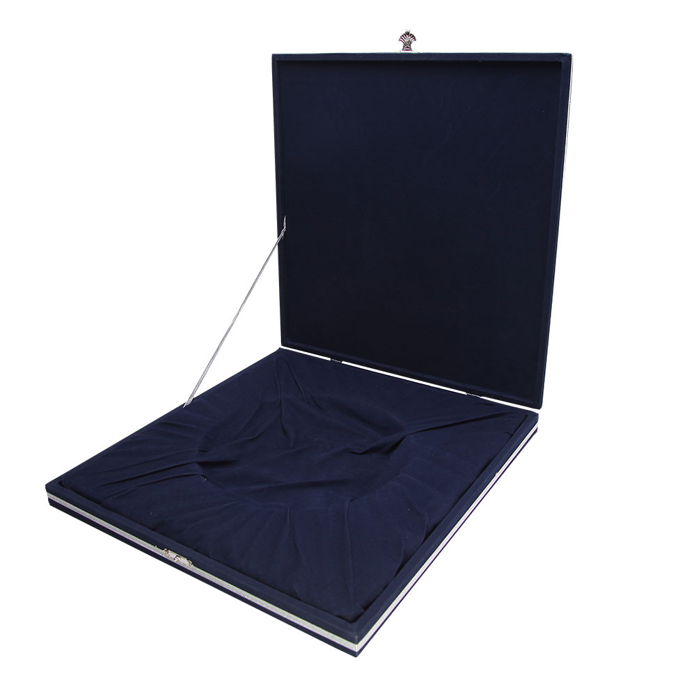 879505 DENİM LACİVERT KADİFE TABAK KUTUSU (30X30 CM) - Görsel 1