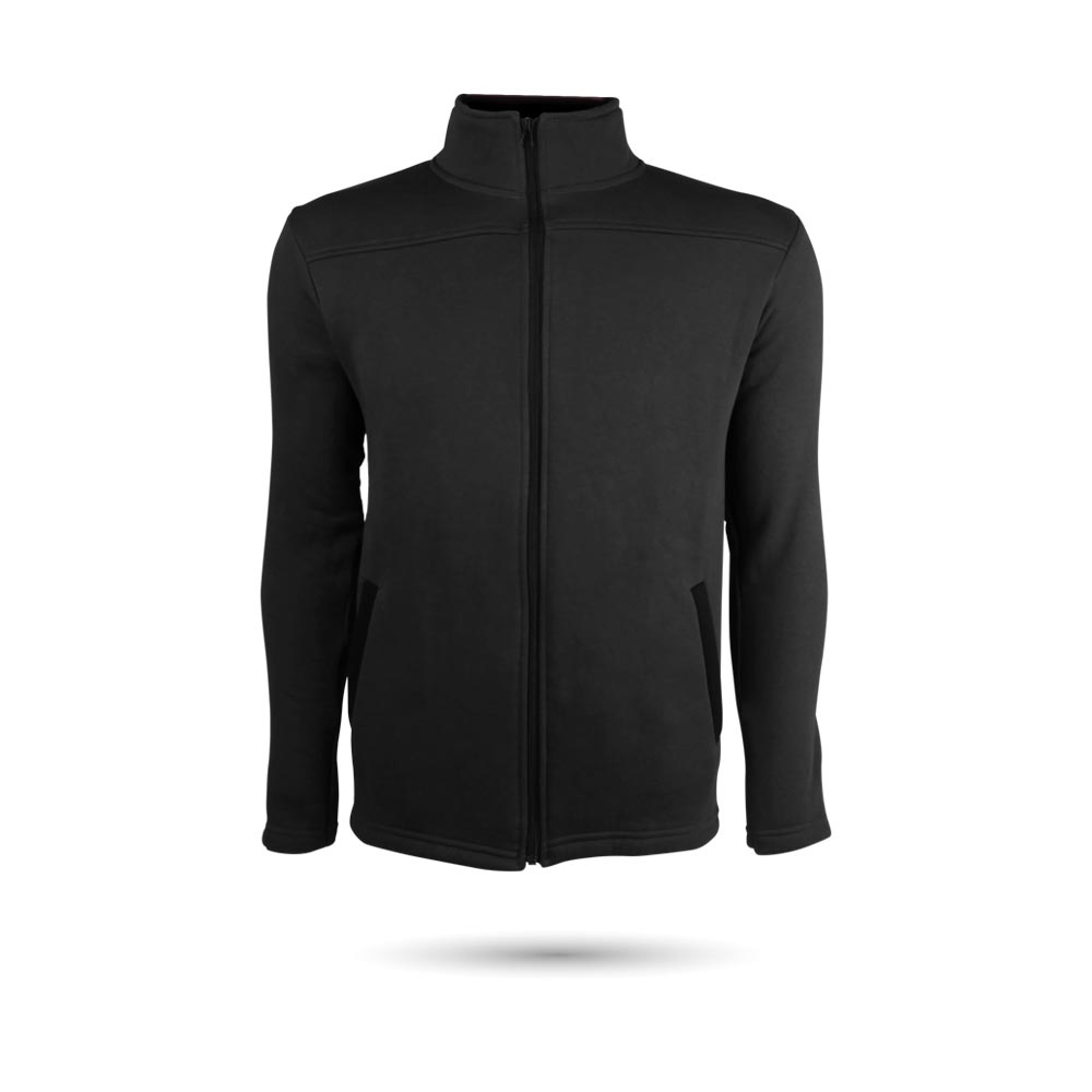 923001-S GÜRTEPE FERMUARLI SİYAH S SWEATSHİRT - Görsel 1