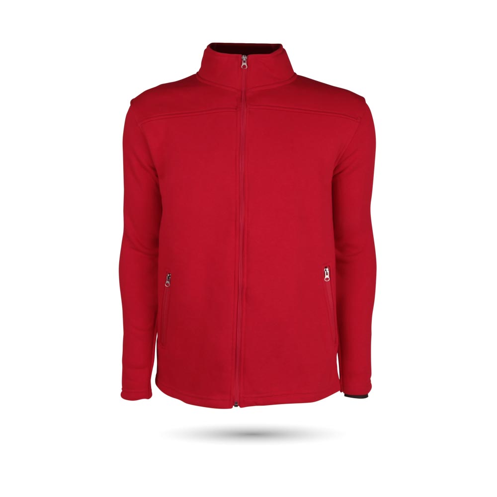 923004-S GÜRTEPE FERMUARLI KIRMIZI S SWEATSHİRT - Görsel 1