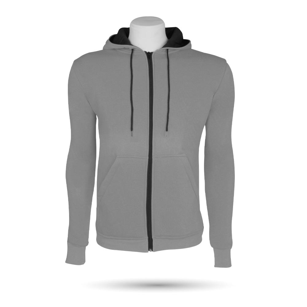 923122-M ARTOS KANGURU CEPLİ FERMUARLU GRİ M SWEATSHİRT - Görsel 1