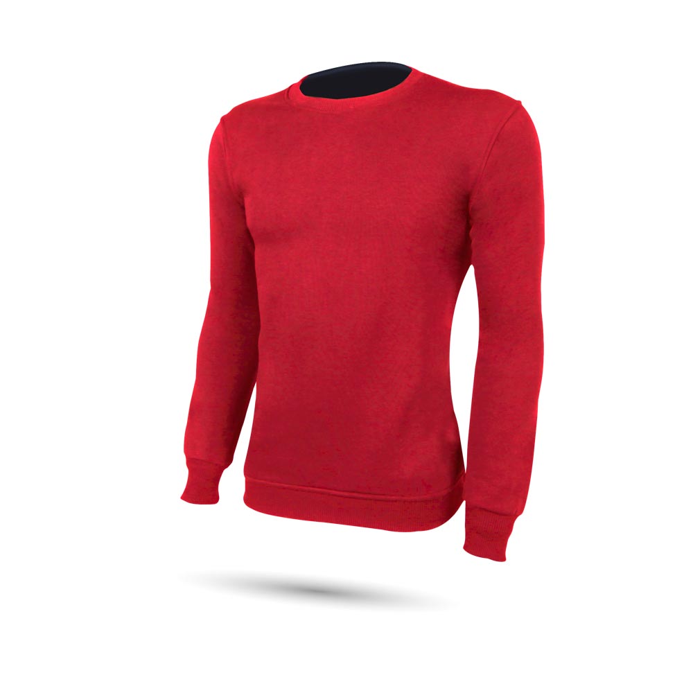 923204-S BOLKAR SIFIR YAKA KIRMIZI S SWEATSHİRT - Görsel 1