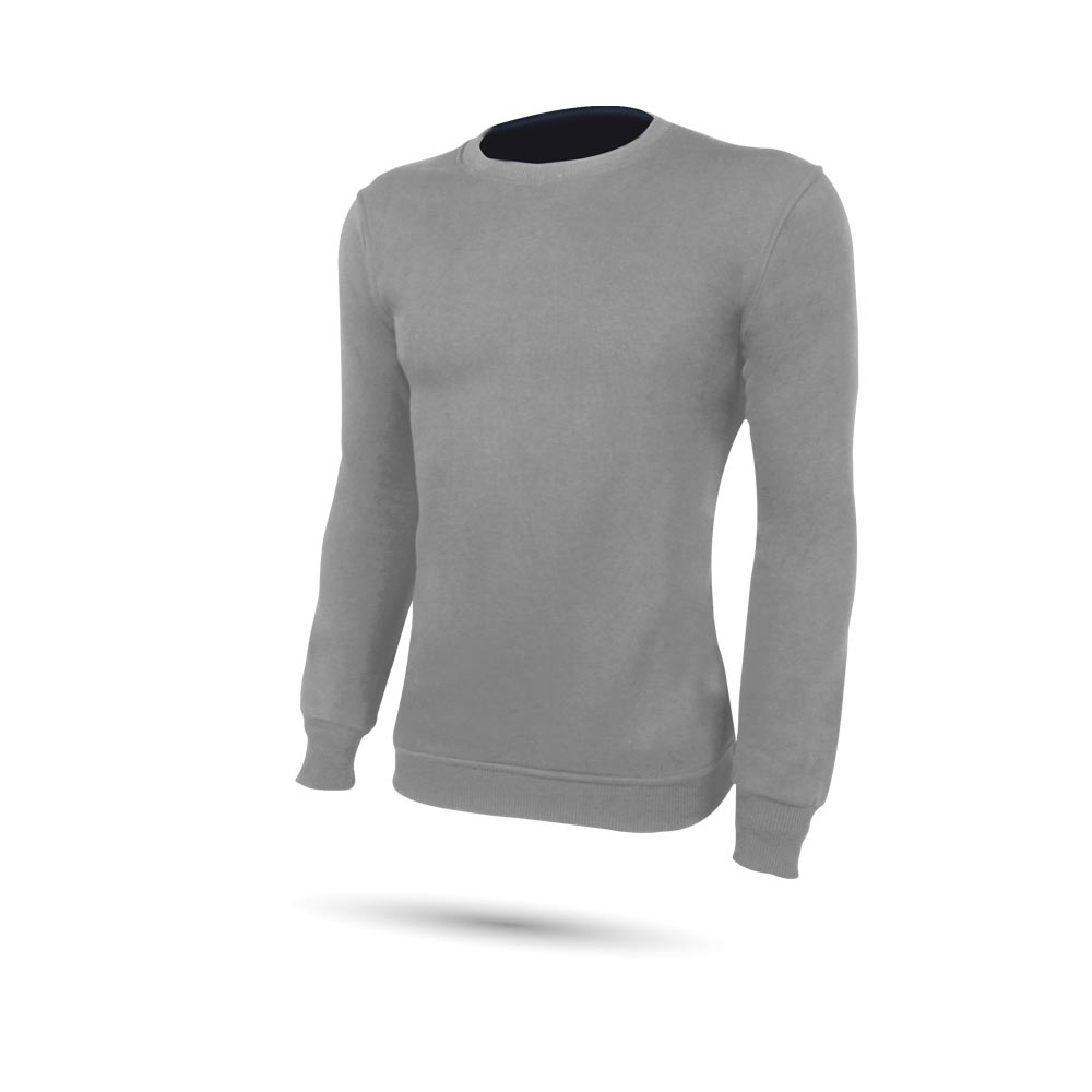 923222-L BOLKAR SIFIR YAKA GRİ L SWEATSHİRT - Görsel 1