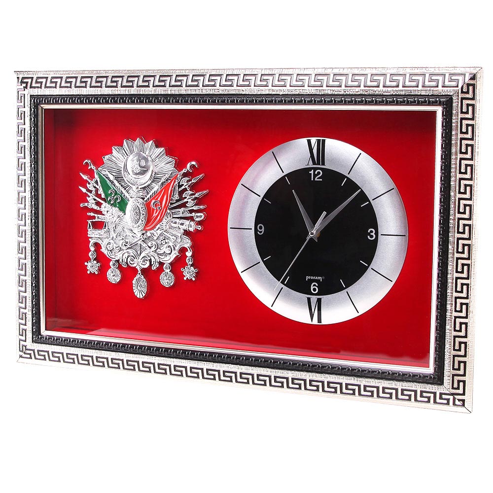 941001 KEPSUT GÜMÜŞ SAATLİ OSMANLI ARMASI - Görsel 1