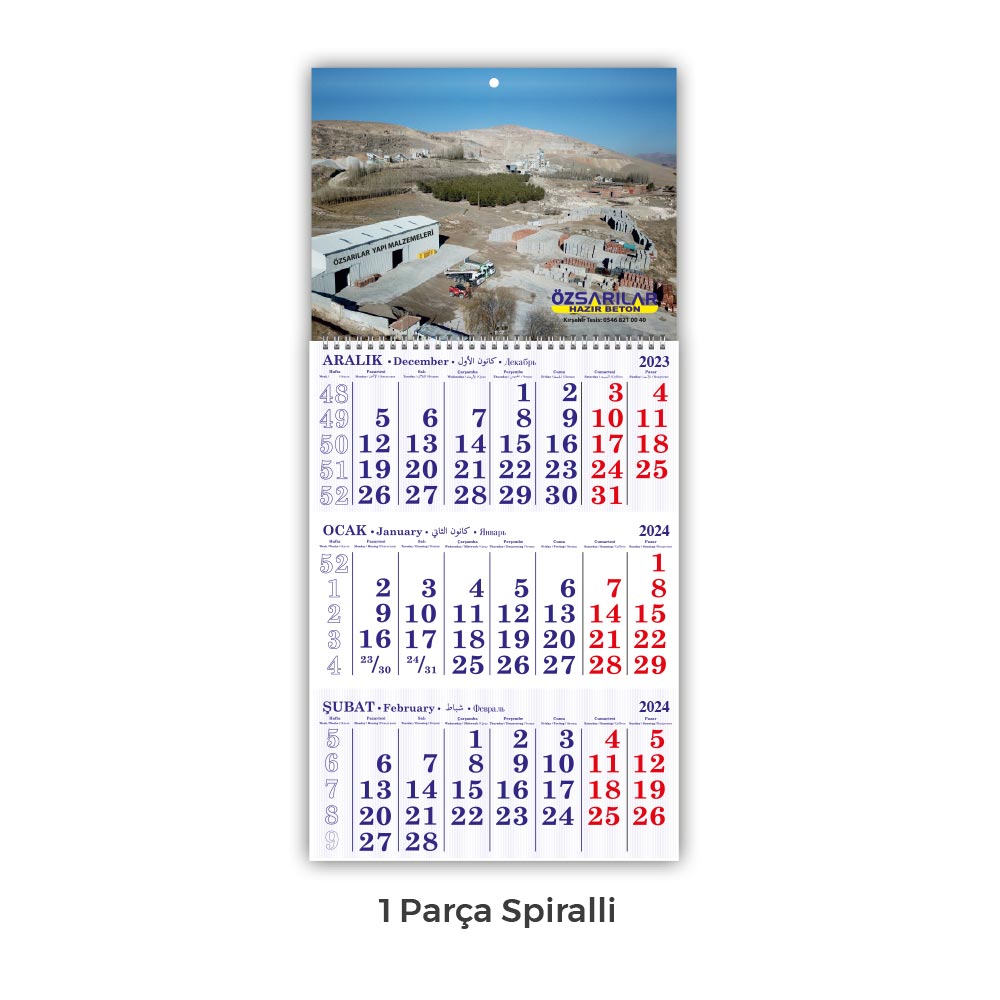 ala-03-1p ALA-03 1 PARÇA SPİRALLİ GEMİCİ TAKVİMİ - Görsel 1
