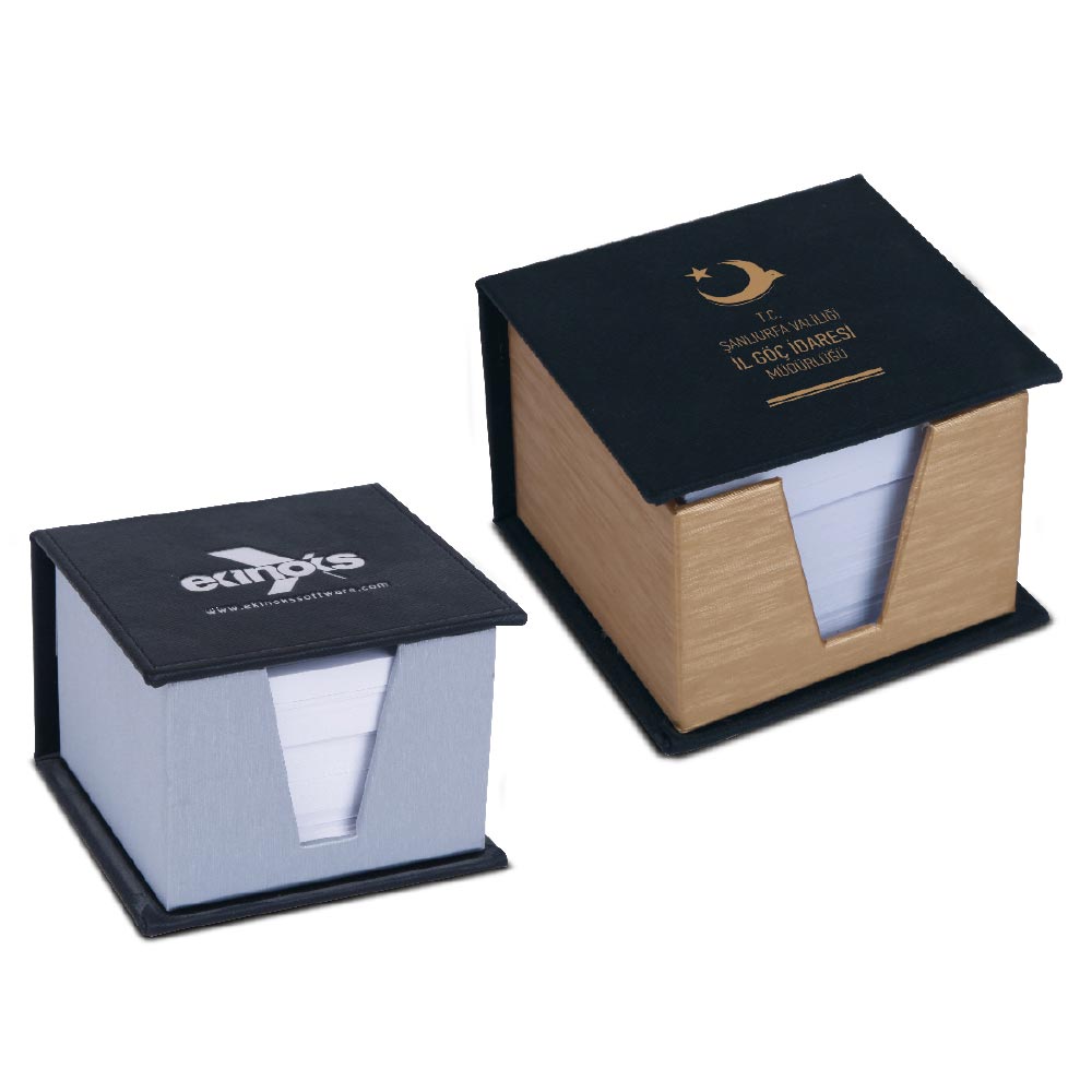 ala-44 ALA-44 CİLTBEZİ SIVAMALI KUTULU KÜP BLOKNOT - Görsel 1