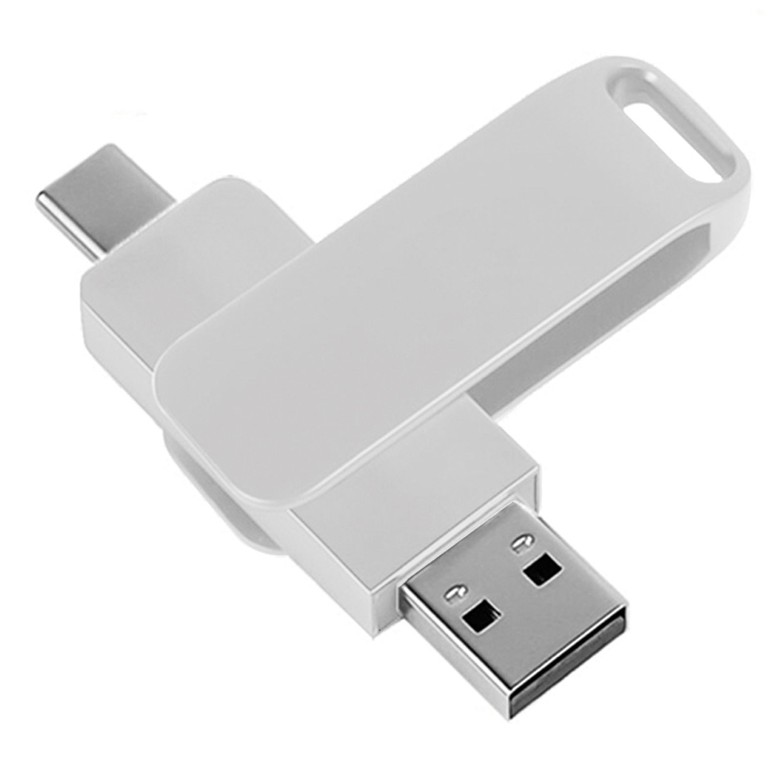 221020-001-64-v2 SELÇUKLU GÜMÜŞ OTG USB BELLEK (64 GB 3.0) - Görsel 1