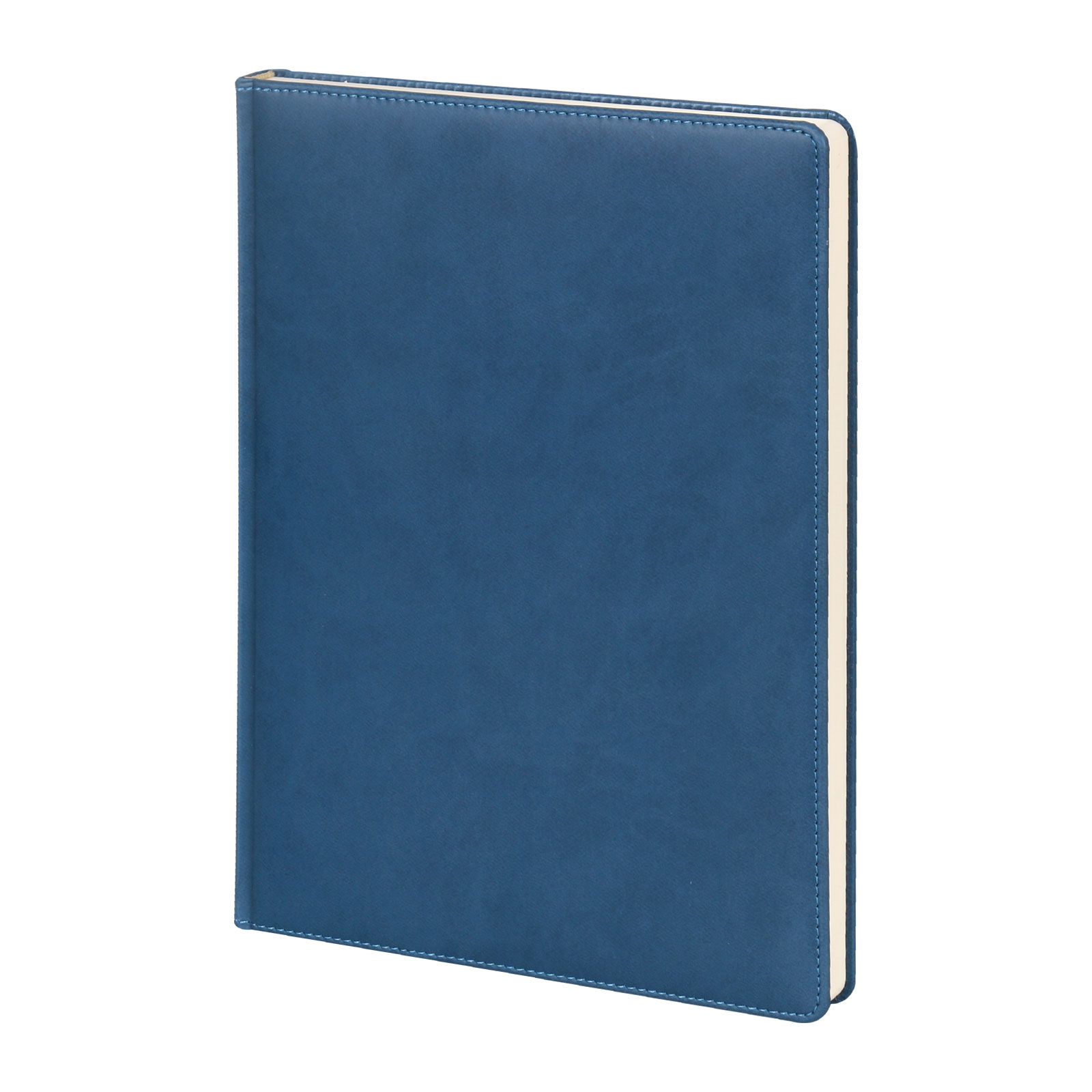 311405-001 YAKACIK LACİVERT TARİHLİ GÜNLÜK CİLTLİ AJANDA (20X28 CM) - Görsel 1