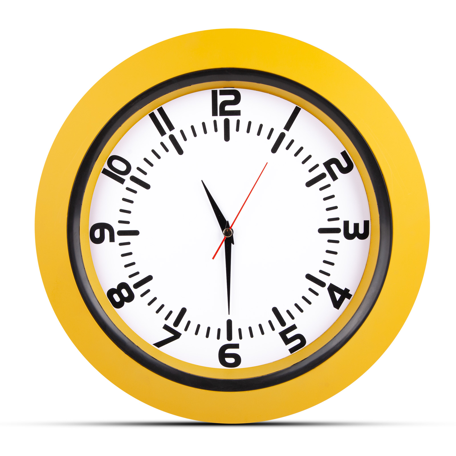 5033306-001 UMAY SARI PLASTİK KASA DUVAR SAATİ (350 MM) - Görsel 1