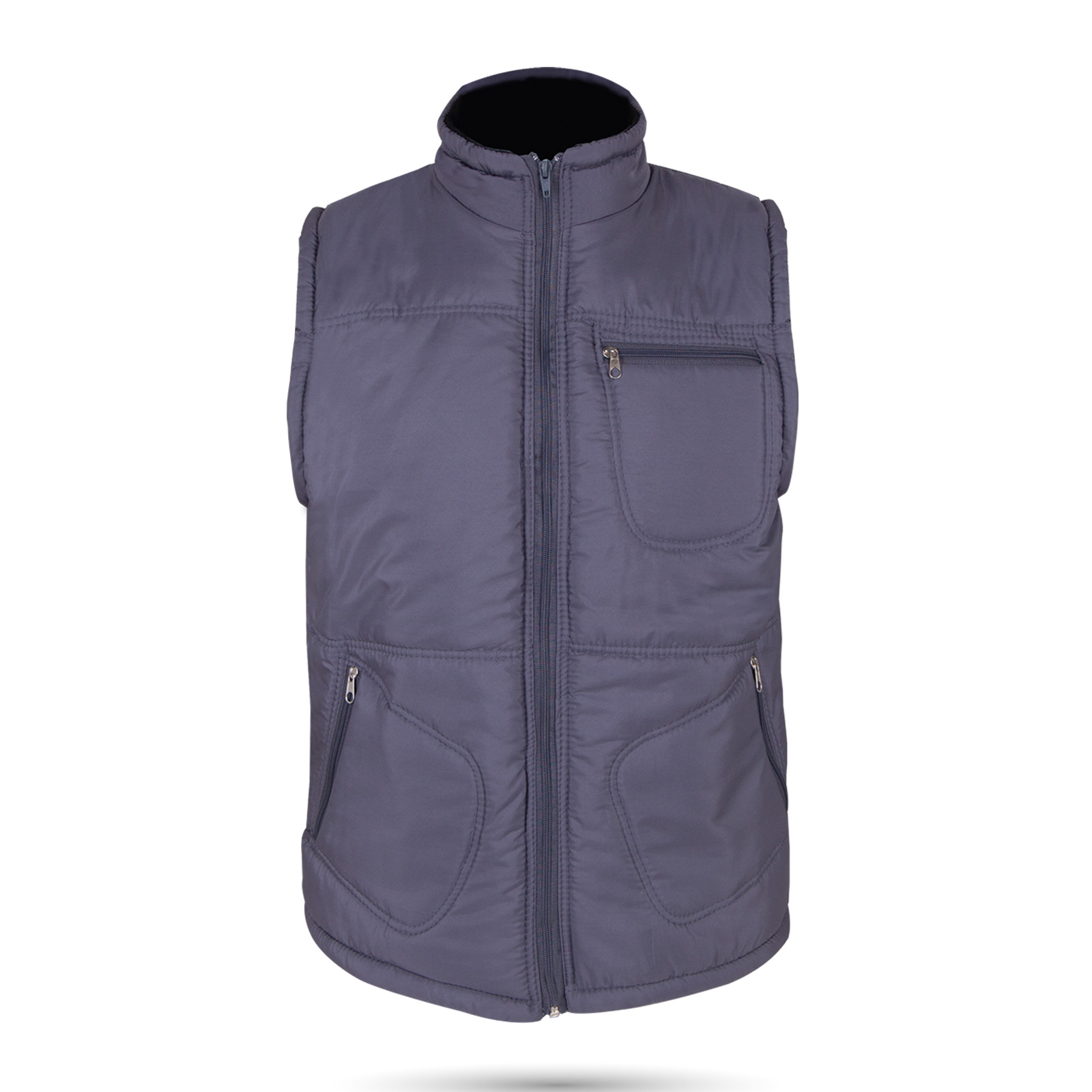 948017-m-001 ALASKA FÜME ÜÇ CEPLİ ŞİŞME YELEK M - Görsel 1